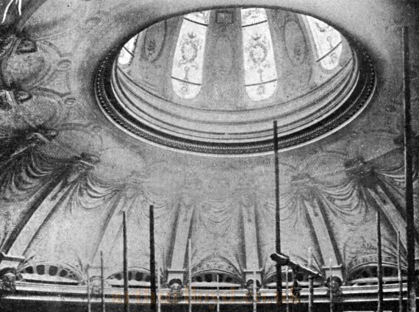 The Interior of the Dome over the Auditorium of the London Coliseum - From the Builders' Journal and Architectural Record of the 9th of November 1904.