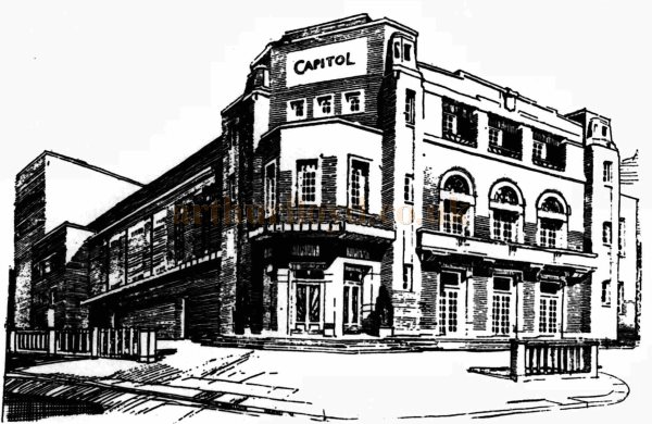 Architect Peter Cumming's Sketch of the Capitol Theatre, Didsbury - From the Kinematograph Weekly, 14th of May 1931.