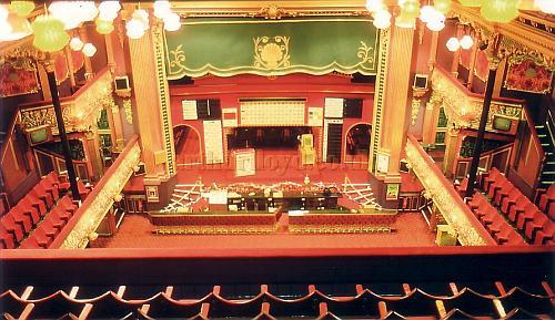 The stage and auditorium of the Hulme Hippodrome in 1980 - Photo Courtesy Ted Bottle.