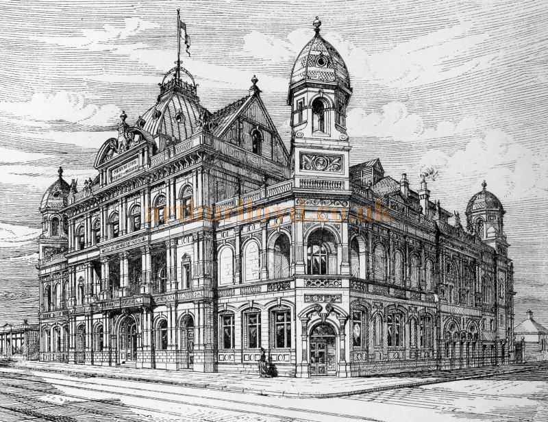 Alfred Darbyshire & F B Smith's design for the Manchester Palace of Varieties - From the Building News and Engineering Journal of January the 24th 1890.