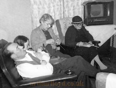 Stanley Tudor, the organist for the opening of the Gaumont Theatre, at home with his daughter Ann, his wife Nellie and his mother Lizzie - Courtesy Alan Walker whose Mother's Cousin was Stanley Tudor.