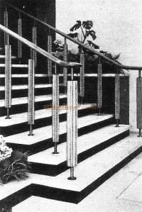 Staircase balustrades and handrails of Honduras mahogany.