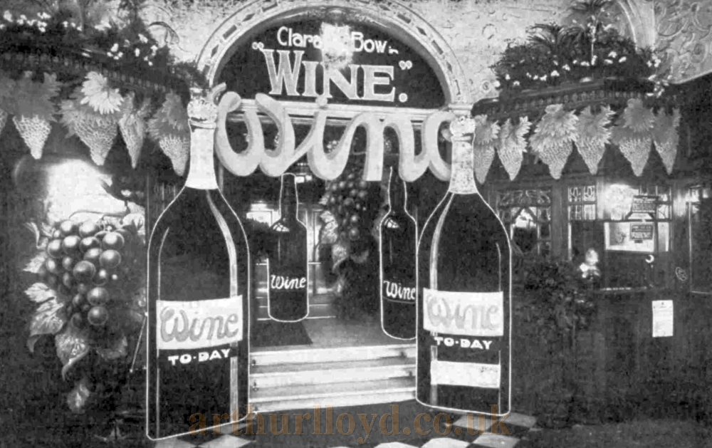 The Entrance Lobby of the Marlborough Theatre, Holloway with displays advertising the 1924 Silent Film 'Wine' - From The Bioscope, 4th of June 1925.