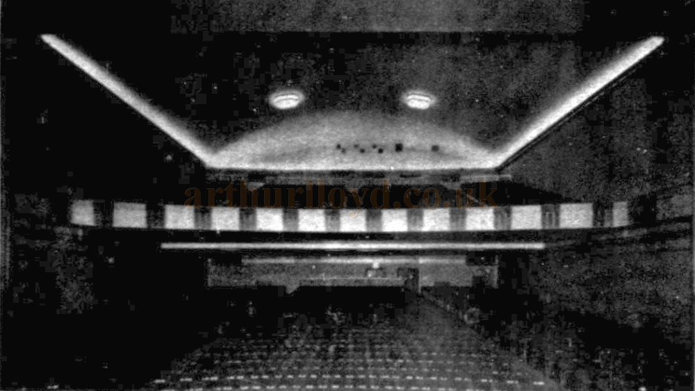 The Auditorium of the Majestic Theatre, Mitcham when it first opened in 1933 - From The Builder, 13th of October 1933.