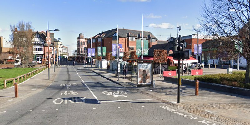 A Google StreetView Image showing the rough site of the Majestic Theatre, Mitcham in April 2018 - Click to Interact.