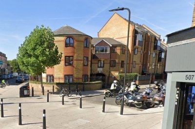 A Google StreetView Image showing the site of the former Odeon Theatre, Dalston in August 2022 - Click to Interact.