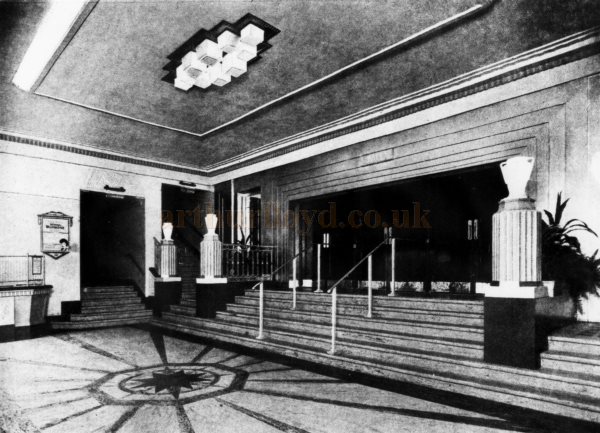 The Entrance Foyer of The Orpheum Theatre, Finchley Road when it first opened in 1930 - From The Architect's Journal, 10th of December 1930.