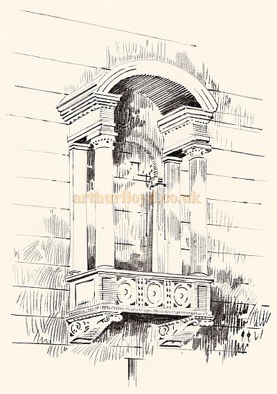 A sketch of the 'Main Feature Window' of the New Theatre, Oxford - From the Theatre's opening souvenir brochure in February 1934.