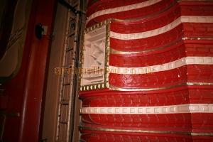 A photograph of one of the extant 'Number Boards' at the New Theatre, Oxford in 2010 - Courtesy Roger Fox.