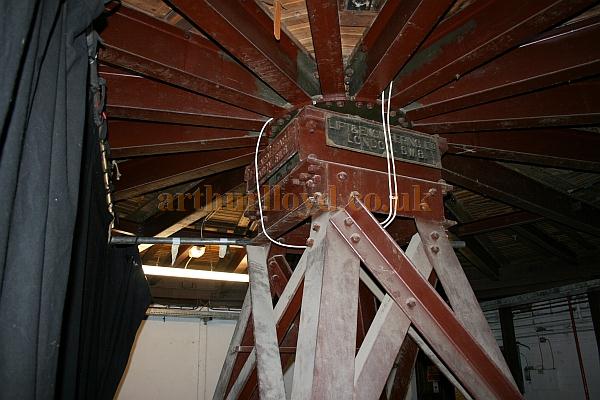 A photograph of the Revolving Stage mechanism at the New Theatre, Oxford in 2010 - Courtesy Roger Fox.