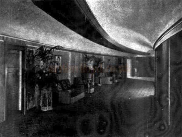 The Balcony Foyer of the Paramount Theatre, Tottenham Court Road when it first opened in 1936 - From The Builder, 28th of February 1936.