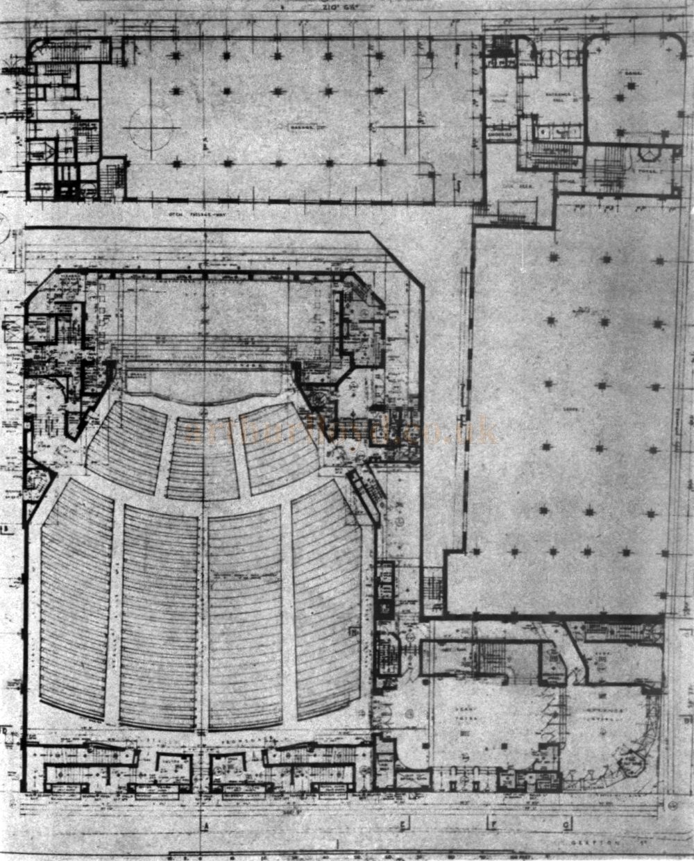 An Archtects Plan of the Paramount Theatre, Tottenham Court Road when it first opened in 1936 - From The Builder, 28th of February 1936.