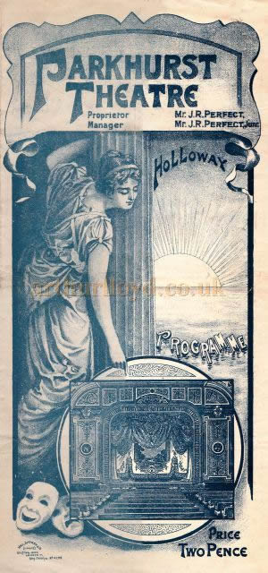 A Programme for the Pantomime 'Babes in the Wood' at the Parkhurst Theatre in December 1894.