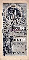 A programme for the London Pavilion with Arthur Lloyd on the Bill in February 1st 1892. Click to see the entire programme. 