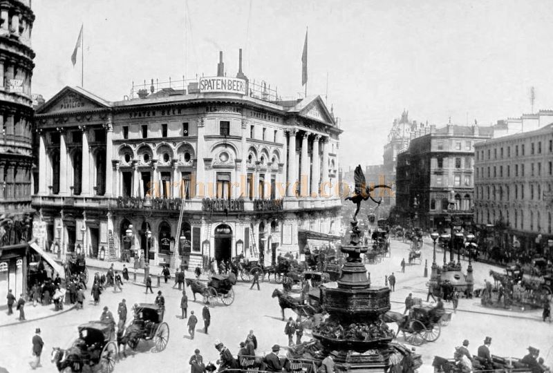 The London Pavilion and Piccadilly Circus - From 'The Survey of London - London North of the Thames', by Sir Walter Besant, published in 1911.