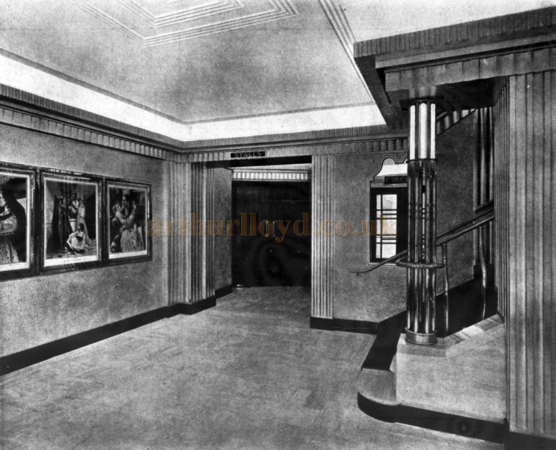 The Vestibule of the London Pavilion after the 1934 Reconstruction - From The Builder, 14th of September 1934.