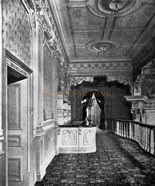 The Second Circle Buffet at the London Pavilion in 1900 - From a late 1900 edition of the Architectural Review.