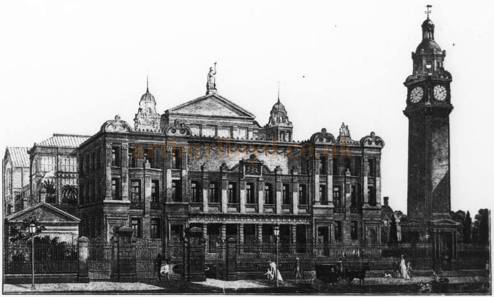 The Original People's Palace, Mile End as designed by the architect E. R. Robson F.R.I.B.A. - From the Academy Architecture and Architectural Review of 1889. 
