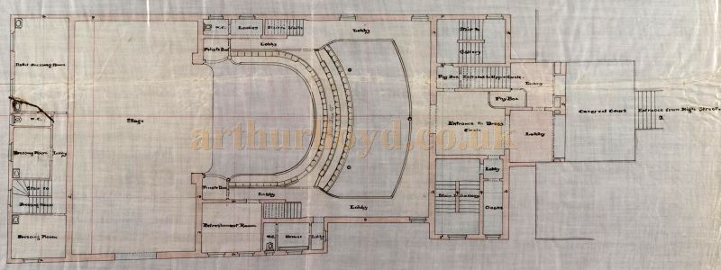 An original Dress Circle plan of the Perth Theatre, drawn by William Alexander in 1898 - Courtesy the Perth Theatre Project team and Perth & Kinross Council Libraries. 