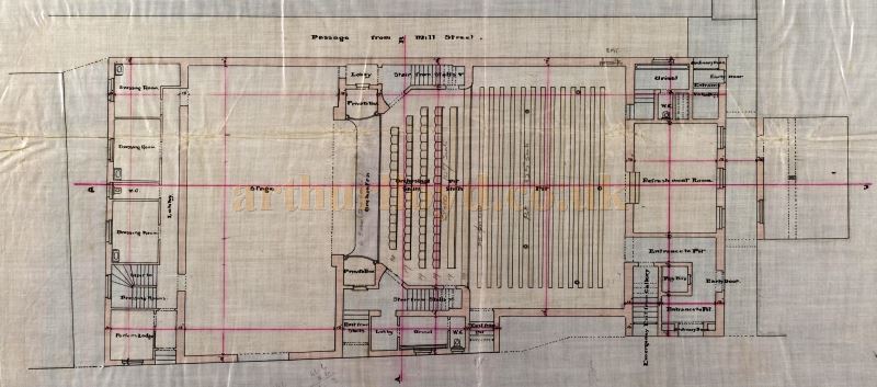 An original Pit plan of the Perth Theatre, drawn by William Alexander in 1898 - Courtesy the Perth Theatre Project team and Perth & Kinross Council Libraries. 