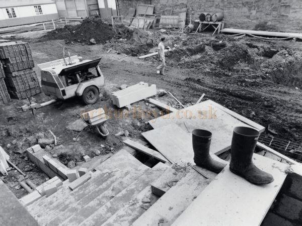 A photograph showing renovation work at the Perth Theatre in July 1980 - Courtesy the Perth Theatre.