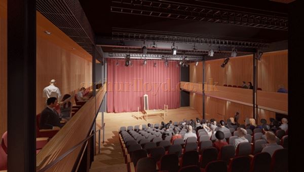 A Perspective showing the proposed new Studio Theatre in the Perth Theatre for its opening in 2017 - Courtesy Richard Murphy architects.