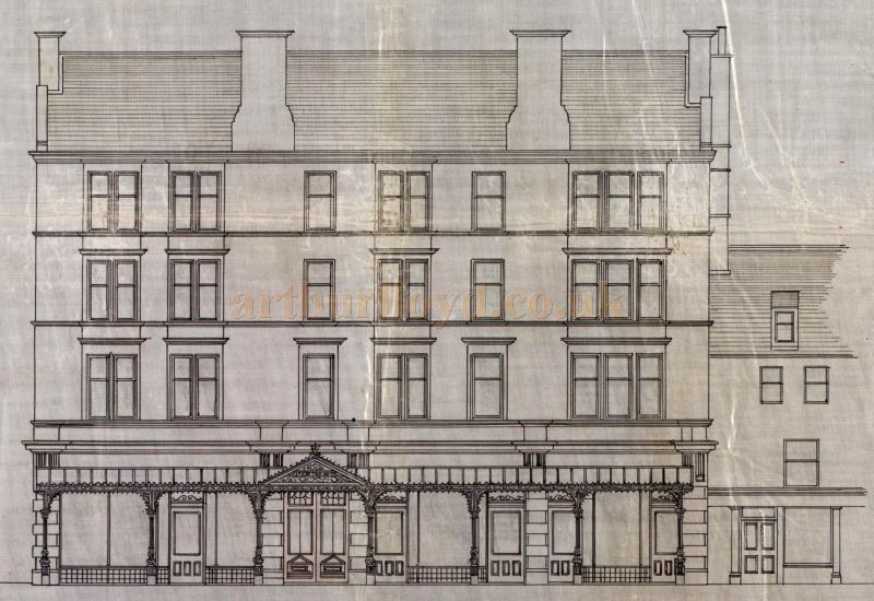 The Veranda and Main Entrance of the Perth Theatre, drawn by William Alexander in 1898 - Courtesy the Perth Theatre Project team and Perth & Kinross Council Libraries. 