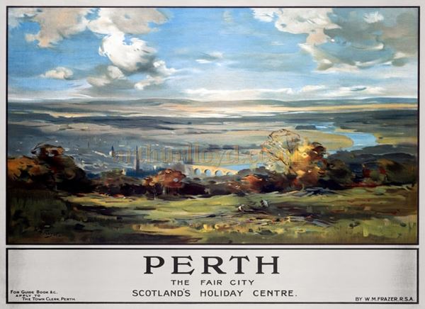 An LMS railway travel poster for Perth of the 1930s - Courtesy Graeme Smith.