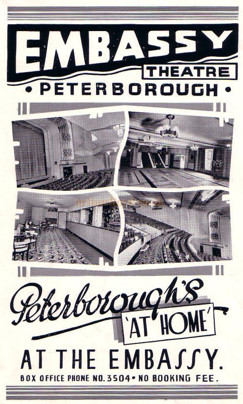 Embassy Theatre flyer - Courtesy Judy Stubley.