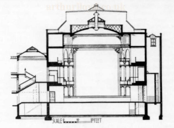 Frank Matcham's Plan of the Grand Theatre, Islington of 1888 - From The American Architect and Architecture, 12th of January 1895.