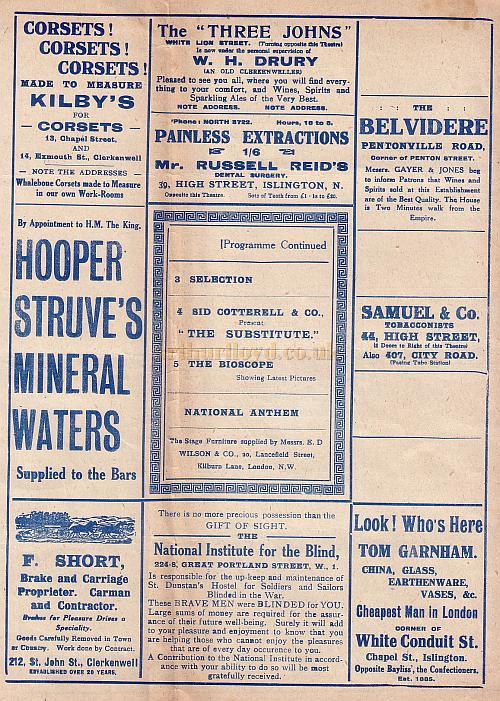 A Programme for 'Hip Hip Hooray!' at the Islington Empire in 1917 A Programme for 'Hip Hip Hooray!' at the Islington Empire in 1917