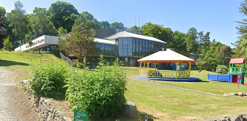 A Google StreetView Image showing the Pitlochry Festival Theatre in June 2023 - Click to Interact.