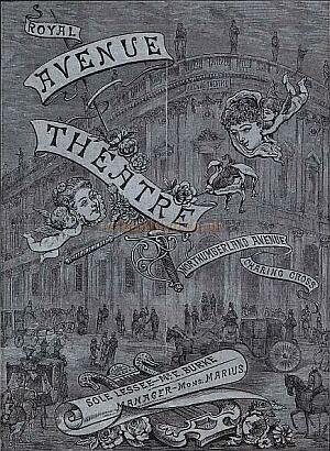 Programme for 'Madame Favart' at the Royal Avenue Theatre - circa 1880s - which was also the first production at the newly opened Theatre. Click for details.