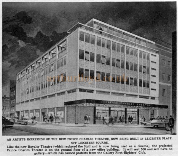 An Artist's Impression of the Prince Charles Theatre - From the ILN, 30th of December 1961.