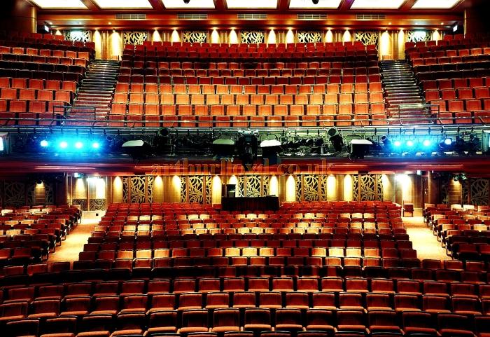 The 2005 refurbished  auditorium of the Prince of Wales Theatre in a photograph by Alberto Arzoz - With kind permission (c) Delfont Mackintosh Theatres