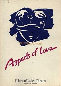 A programme for 'Aspects of Love' at the Prince of Wales Theatre - Courtesy Greg Radcliffe.