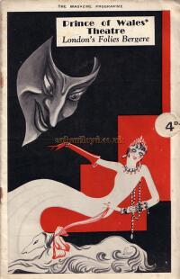 A Programme for 'Folies Bergere - Paris Fantaisie' at the Prince of Wales Theatre in 1933 - Click for details.