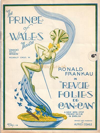 Programme for 'Folies De Can-Can' at the newly built Prince Of Wales Theatre in 1938