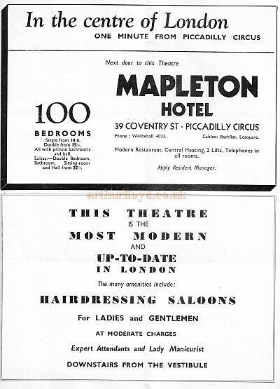 Programme for 'Folies De Can-Can' at the newly built Prince Of Wales Theatre in 1938