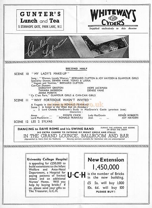 Programme for 'Folies De Can-Can' at the newly built Prince Of Wales Theatre in 1938