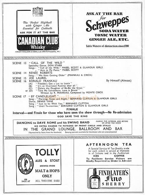 Programme for 'Folies De Can-Can' at the newly built Prince Of Wales Theatre in 1938