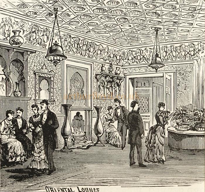 A sketch of the Oriental Lounge at the Prince's Theatre - Courtesy Delfont Mackintosh Theatres.