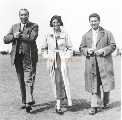 A photograph of Bertie Crewe with his partner Henry Kay, and his wife - Courtesy Paul Hughes.