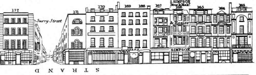 The Strand Theatre at 168 - 9 Strand, as depicted in Tallis's London Street Views 1838 - 1840.