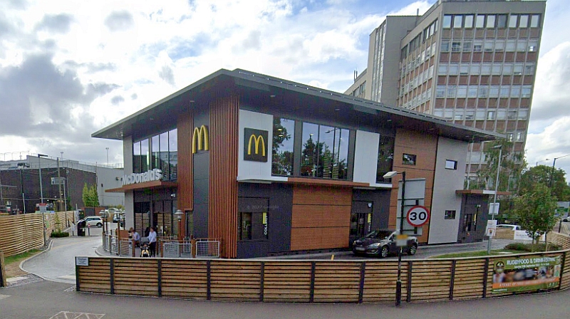 A Google StreetView Image showing the site of the former Plaza / Granada Cinema, Rugby in August 2022 - Click to Interact.