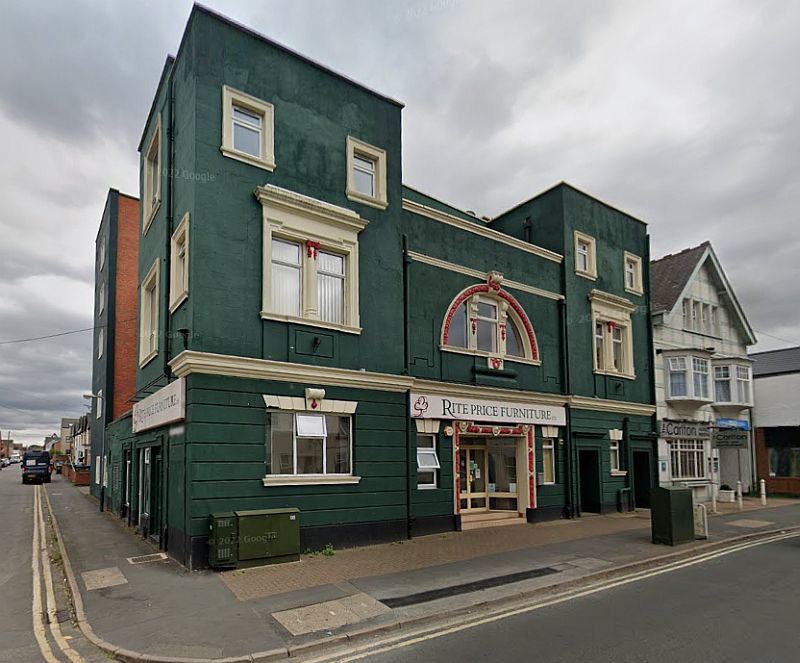 A Google StreetView Image of the former Palace Theatre, Rugby in August 2022 - Click to Interact.
