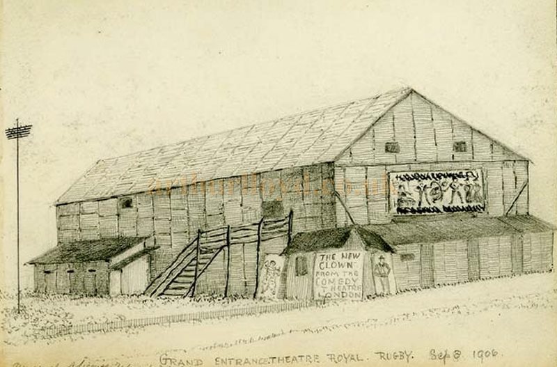 The Theatre Royal, Rugby in 1906 - From the book 'Manuscripts, Drawings & Ephemera, Thomas Fairfax to Richard Nixon, 1647 - 1974'.