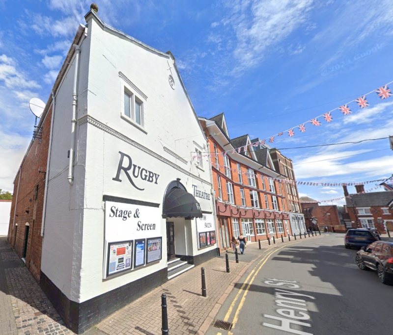 A Google StreetView Image showing the Rugby Theatre in August 2023 - Click to Interact.