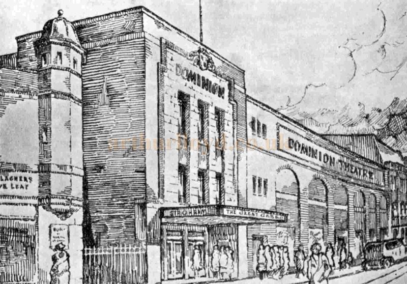 A Sketch of the proposed Dominion Theatre, Salford - From The Bioscope, 19th March 1930.
