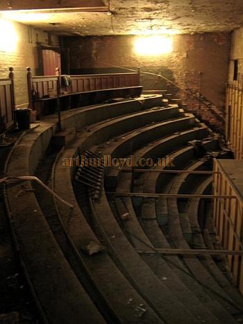 The closed off balcony of the Victoria Theatre, Salford in July 2012 - Courtesy K.R. 